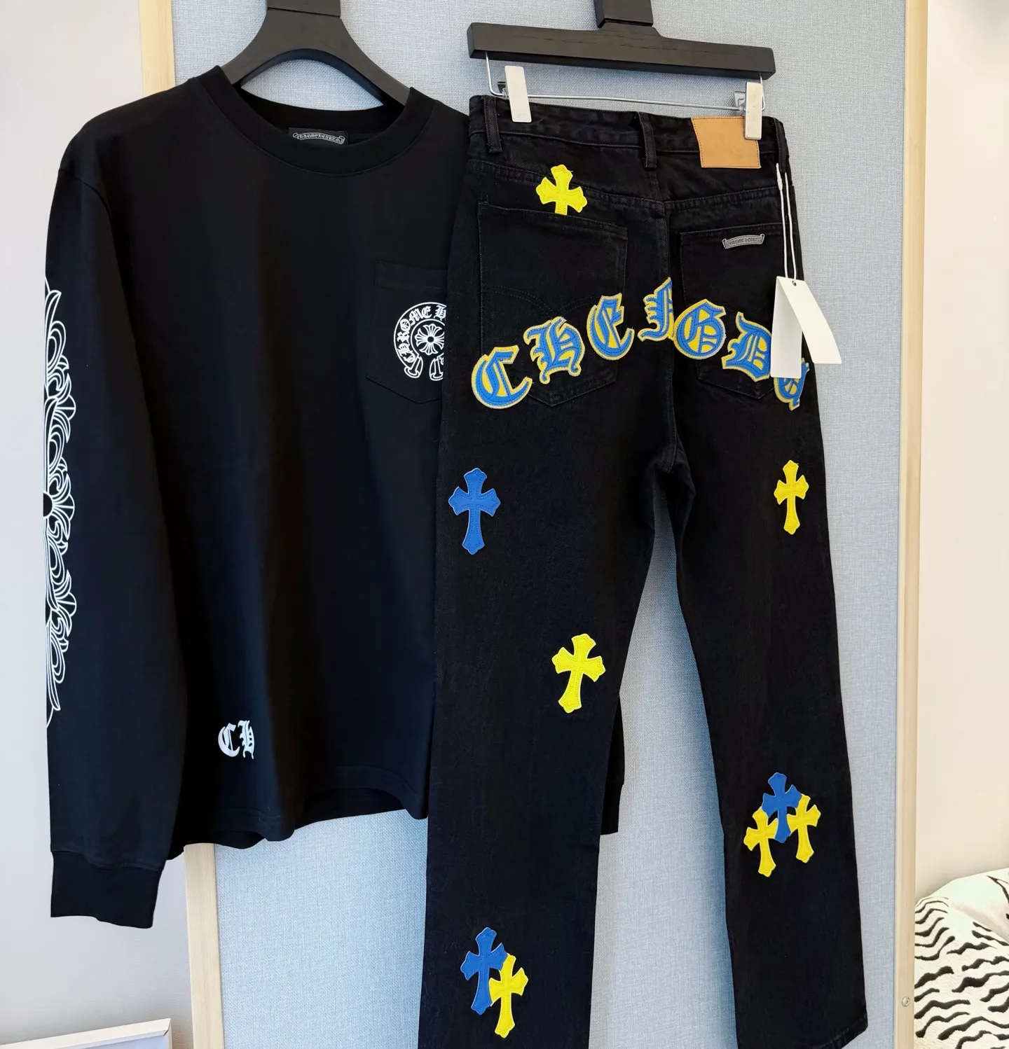 P280 Style number: D409 Chrome Hearts New York limited Sanskrit cross jeans Size# 28 30 32 34